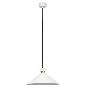 GoodHome Apennin Matt Cream Pendant ceiling light, (Dia)350mm