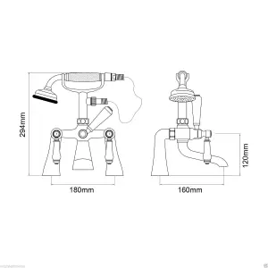 Nes Home Imperior Basin Taps & Bath Shower Mixer Tap Set