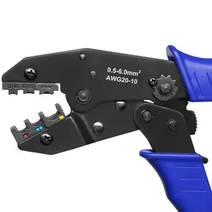 Crimping Tool - 0.5 - 6 mm², with 700 multicoloured ferrules - blue