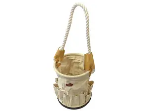 Faithfull FAITBBUCKET Canvas Bucket Tote Tool Bag with Rope Handle