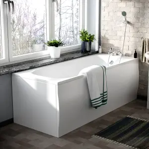 Nes Home Bath Basin Sink 1700mm Pedestal WC Toilet & Tap Set Bathroom Suite