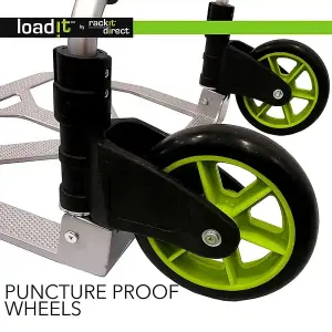 LoadIt 250kg Heavy Duty Folding Trolley Sack Truck Barrow, Hand Truck, Moving Trolley on Wheels, ISO 9001 & TUV GS