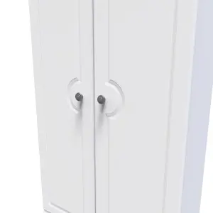 Kendal 2 Door 2 Drawer Wardrobe in White Ash (Ready Assembled)