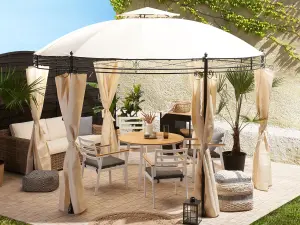 Beliani Mediterranean Gazebo Beige SAFARA