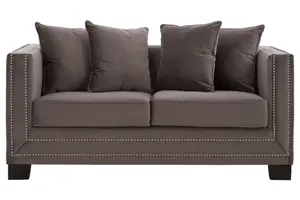 Interiors by Premier Sofia 2 Seat Viola Brown Sofa