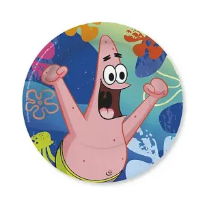 SpongeBob SquarePants Patrick Star Disposable Plates (Pack of 10) Blue/Pink (One Size)