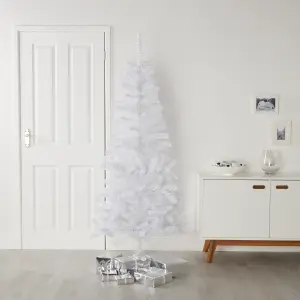 6ft Orelle Iridescent White Wrapped Full Artificial Christmas tree