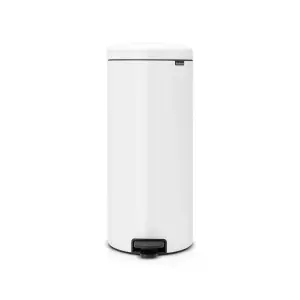 Brabantia NewIcon Standard White Metal Pedal Bin - 30L Freestanding