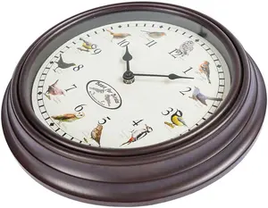 Homescapes Singing Bird Song Quartz Wall Clock