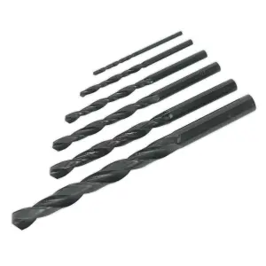 Sealey 6 Piece Drill Bit Set HSS Sizes 2mm 3mm 4mm 5mm 6mm 8mm DIN 338 S01039