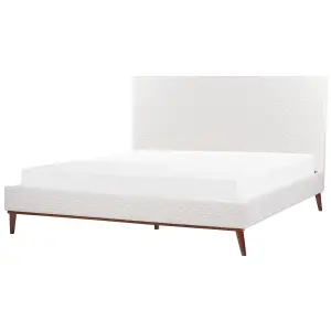 Velvet EU Super King Size Bed Off-White BAYONNE