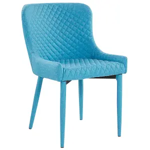 Set of 2 Dining Chairs SOLANO Turquoise