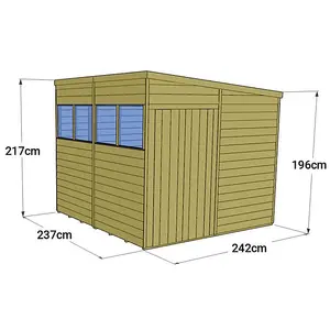 Store More Tongue and Groove Pent Shed - 8x8 Windowed