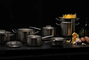 Kuhn Rikon Montreux Stainless Steel Induction Safe 3-Piece Mixed Cookware Set