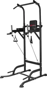 Multi-Function Power Tower Dip Station Pull Up Bar With Adjustable Height