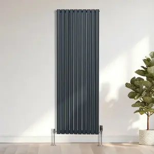 Oval Radiator - 1800 x 600mm - Anthracite