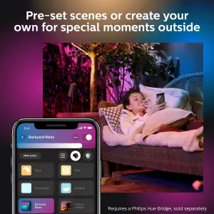 Philips Hue Lily Outdoor Spotlight Base Kit with Bridge Starter kit