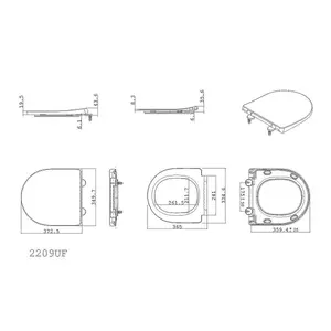 Herald Antibacterial Soft Close Toilet Seat with Quick Release Hinges