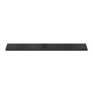 GoodHome Rigga Satin black Rectangular Floating shelf (L)80cm x (D)19cm