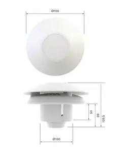 Greenwood Airvac CV2GIP "Any Room" Extractor Fan with Timer/Humidistat option built in. dMEV