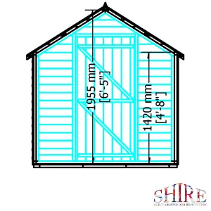 Shire Overlap 8x6 Single Door Windowless Value Shed