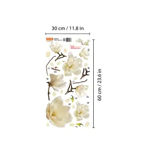 Walplus White Magnolia Flowerkids Sticker PVC