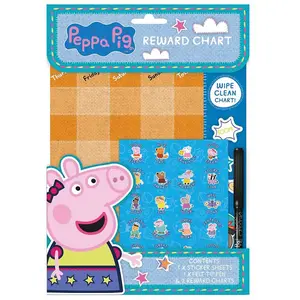 pa Pig Reward Sticker Chart Set (Pack of 6) Blue/Multicoloured (One Size)