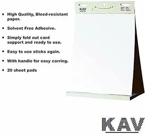 KAV A1 Flipchart Paper Pad with Plain 40 Sheets for Office School Home Kitchen Notes (813x584 mm) Pack of 5