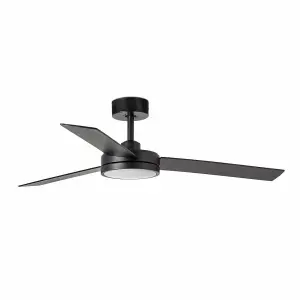 Luminosa Barth Black 3 Blade Ceiling Fan with LED Light