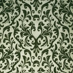 Galerie Urban Classics Sage Green Mayfair Flocked Damask Wallpaper Roll