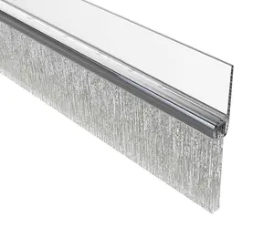 Stormguard Self Adhesive Door Draught Brush, 1000mm in Clear finish