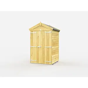 DIY Sheds 4x4 Apex Shed - Double Door Without Windows