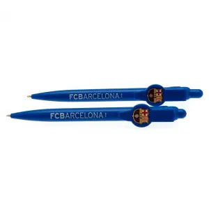 FC Barcelona Pen Set (Pack of 2) Blue (One Size)