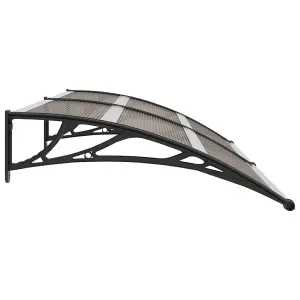 Berkfield Door Canopy Black 200x100 cm PC