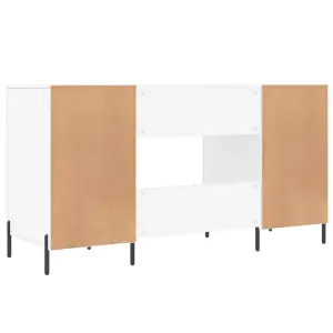 Berkfield Desk White 140x50x75 cm Engineered Wood