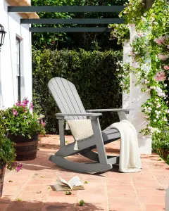 Garden Rocking Chair ADIRONDACK Light Grey