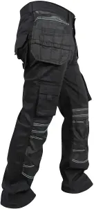 SSS Mens Work Trousers Cargo Multi Pockets Work Pants, S:30W/34L, M:32W/34L, L:34W/34L, XL:36W/34L, XXL:38W/34L and 3XL:40W/34L