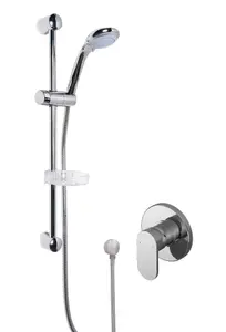 Current Shower Bundle Concealed Round Manual Valve & Multi Function Handset Slide Rail Kit - Chrome Balterley