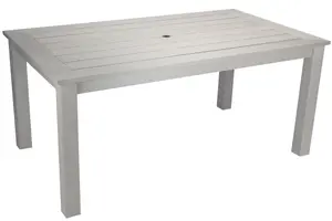 Winawood Wood Effect Rectangular Dining Table - L170cm x D98.3cm x H76cm - Stone Grey