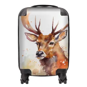 Majestic Stag Watercolour Suitcase - Small