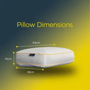 Snuggledown Breathable Memory Foam Pillow 1 Pack Firm Support Side Sleeper Orthopaedic Zipped Cover 64x38cm