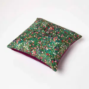 Homescapes Klimts Italian Garden Filled Velvet Cushion 46 x 46 cm