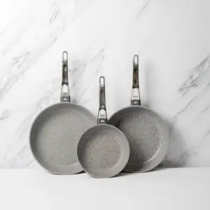 MasterClass 3pc Aluminium Frying Pan Set with Double Non-stick Coating