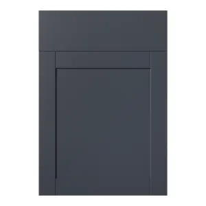 GoodHome Ashmead Matt midnight blue Shaker Drawerline Cabinet door (W)500mm (H)715mm (T)16mm