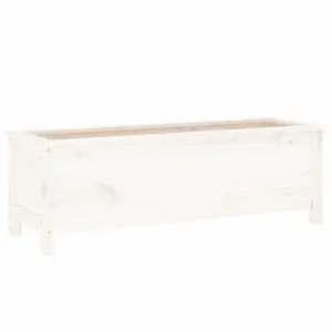 Berkfield Garden Raised Bed White 119.5x40x39 cm Solid Wood Pine