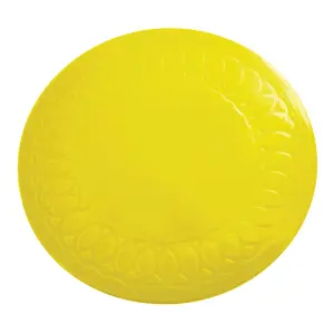 Yellow Silicone Rubber Anti Slip Circular Coasters - 14cm Dia - Dishwasher Safe