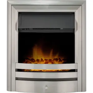 Acantha Vela Electric Fire in Brushed Steel