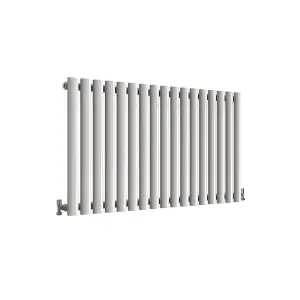 Horizontal White Single Oval Panel Radiator (H)600mm x (W)1003mm, 3522 BTU.