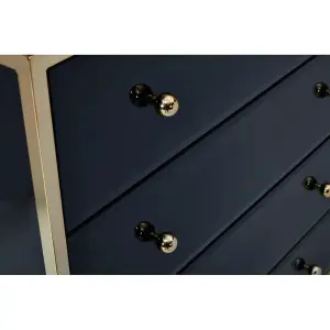 Birlea Fenwick 4 Drawer Chest Black & Gold