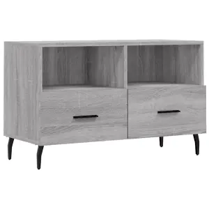 Berkfield TV Cabinet Grey Sonoma 80x36x50 cm Engineered Wood